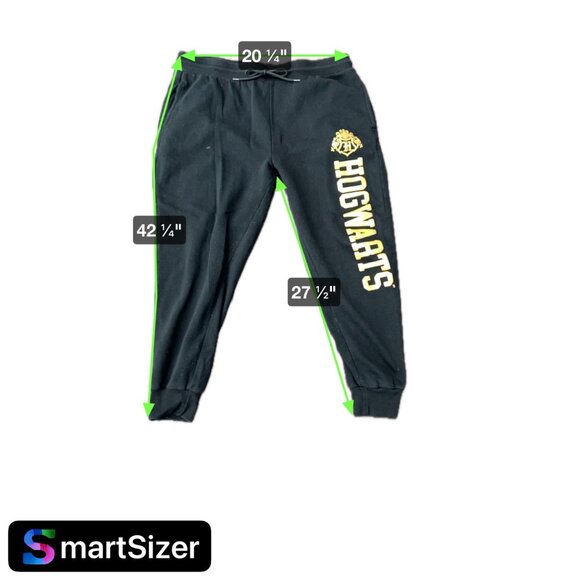 Harry Potter Hogwarts Black Jogger Sweatpants Size M - Picture 10 of 10